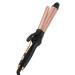 AmoVee Travel Curling Iron 1 inch Dual Voltage for Europe Travel 2 in 1 Flat Iron Mini Hair Straightener Adjustable Temp and Automatic Shut Off Black