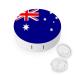 Flag of Australia Contact Lens Case Travel Portable Travel Contact Lens Box with Mirror