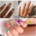 WPOND Stainless Steel Nail Art Edge Trimmer Template - Colorful DIY French Manicure Tool for Perfect Nail Styling - Buy Online on GoSupps.com