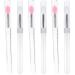Beavorty 6Pcs Silicone lip brush with lid Lip Makeup Accessory silicone lip mask brush eyeshadow lipstick applicator Lip small Accessories
