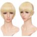 Clip in Hair Bangs Fringe Bangs Hair Extensions Straight Bangs with Temple Hairpieces Thick Full Neat Front Bangs Hair Piece for Women Golden mix Bleach Blonde - Buy Online on GoSupps.com
