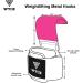 Professional Lifting Straps and Heavy Duty Hooks with Neoprene Padded Wrist Wraps - Ideal Gym Gloves for Weightlifting Support and Grip | Men Women Pair - Pink - Buy Online on GoSupps.com