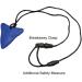 3-Piece Shark Tooth Chewing Necklace Set for Kids | Organic Silicone Autism Sensory Bite Ring Toys (Black White Blue) - Buy Online on GoSupps.com