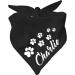 Little Fratz dog triangular scarf (color: black) (size 1 (55 cm)) name of the dog 55 x 18 black