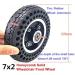 Wheelchair Front Wheel 7X1 3/4 Wheelchairer Wheels Electric Wheelchair Wheel Replacement Parts Front Wheelchair Wheel Honeycomb Solid Tire Black Aluminum Alloy Hub Set of 2/8Mm - Buy Online on GoSupps.com
