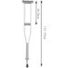 Crutches for Adults Underarm Handicapped Crutches/Canes for Handicapped Persons with Adjustable Length of 92-152 Cm Great for Travel or Work Independence Dubbel -2 - Buy Online on GoSupps.com