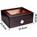 Humidors Moisturizing Original Wood Grain Cedar Wood Cigar Box with Hygrometer Large Capacity Cigar Storage Box 25.8*21.8*10.6cm - Buy Online on GoSupps.com