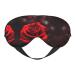 SSIMOO Red Rose Sleep Mask-Adjustable Breathable Fashionable Eye Mask for A Comfortable Sleep Experience Black