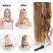Elailite Invisible Tape Hair Extensions - 20PCs Real Human Hair - 60cm Natural Black - Premium Quality Tape Ins - Buy Online on GoSupps.com
