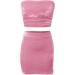 Sexy Heart Shaped Drilling Top for Women with High Waist and Skirt Chewing Gum Machine Costume Pink M - Buy Online on GoSupps.com