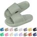 Sleeeleece Cozyslides Original women Schlappen 100% Eva Super soft slipproof bath shoes men slipper bathing flap Cloudyzz slippers summer thicker sole unisex pantolettes green 38/39 EU