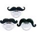DDKY 3 pieces beard shape pacifier avent pacifier BPA-free silicone Suitable for 0-3 years