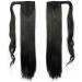 26" Long Straight Wrap around Ponytail Extensions Synthetic Clip in Ponytail Hair Extensions Hairpiece - Natural Black - Buy Online on GoSupps.com