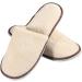 Tianmao 5 Pairs of Hotel Slippers - Thick Coral Fleece Closed Toe Spa & Travel Slippers for Guests | Universal Size 28.5x11cm | Brown & Beige Options - Buy Online on GoSupps.com