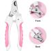 TopE Professional Pet Nail Trimmer with Safety Guard to Avoid Over-cutting Include Nail Clipper and Nail File for Small and Medium Dogs Cats Rabbits Birds Pink - Buy Online on GoSupps.com