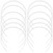 Frcolor 12pcs Plastic Headband Hairband without Teeth DIY Hair Accessories for Men and Women (White)
