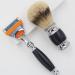 Shop HRTC Men's Razor Brush & Stylish Silver Shaving Brush Holder - Perfect Hairdresser Set | 9.5x15cm Design - Buy Online on GoSupps.com