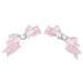 amangul 1pair Bowknot Heart Hair Clip Japanese JK Style Hairpin for Woman Girls Taking Photo Ponytail Bangs n Slip Hairpin(Pink)