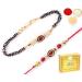 Ghasitaram Gifts Rakhis Online - Rakhi for Brother-RT-Mangal Bhaiya Bhabhi Rakhi with 200 GMS of Soan Papdi Rakhi Set with 200 gms of Soan Papdi