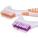 Dental Prostheses Cleaning Brush Set - Ergonomic Double Bristles for Denture Care - Portable Multi-Layer Brush for False Teeth Care - Buy Online on GoSupps.com