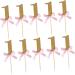 ERINGOGO 20 Pcs Birthday Cake Picks Stick 1 Year Baby Shower Fondant Topper Cakes Glitter Cupcake Picks One Year Old Number 1 First Birthday Cake Picks and Toppers Ribbon Wedding - Buy Online on GoSupps.com