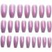 24Pcs/Set Press On Nails European and American long ballet aurora purple False Nails Acrylic Fake Nails Full Cover Nails Tips Artificial Finger Manicure Press on nails for Women and Girls - Buy Online on GoSupps.com