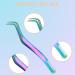 Professional Stainless Steel Eyelash Tweezers Set - 2-in-1 Curved Lace Lash Applicator & Comb Tool (3 Pieces) | Perfect for Eyelash Extensions & False Eyelashes - Buy Online on GoSupps.com
