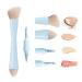Aoowu make-up brush portable 4-in-1 double-sided makeup brush set removable cosmetic brush brush set make-up brush for concealer eyeshadow rouge powder brush foundation pinse (blue)