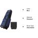 TurnWay Foldable Padded Golf Travel Bag | Heavy Duty 900D Polyester | Waterproof Carry Bag with Wheels | Blue - Buy Online on GoSupps.com