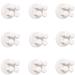 Tecbull Funny Hooks toothbrush holder razor holder shower razor bracket without drilling toothbrush holder Self -adhesive clamping holder for toothbrushes (9x white+9x replacement adhesive pad) 9x white