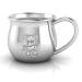 Krysaliis Silver Plated Bulge with Teddy Embossed Cup - Elegant Engravable Personalized Non-tarnishing Cup Keepsake Gift - Packaged in a Premium Gift Box