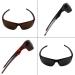 Hyyiyun 2 Pairs Bifocal Reader Sunglasses 2.0x UV Protection Wrap Around Sports Sun Reading Glasses for Men and Women in Black & Tortoise - Buy Online on GoSupps.com