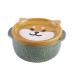 Lozjokad Cartoon Japanese Ceramic Dog Noodle Bowls with Lids Cute Animal Soup Salad Fruit Bowl Kitchen Tableware A