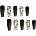 rongweiwang 1 Set French Tip Press on Nails Leopard Tiger Extension Manicure Extra Long Matte Detachable Fashion Salon Gifts - Buy Online on GoSupps.com
