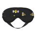 SSIMOO Bee Love Honey Print Ultra-Soft Light-Blocking Eye Mask for Optimal Comfort and Restful Sleep Black