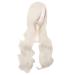 MapofBeauty 32 inch Curly Anime Costume Wig - Platinum Gold Long Hair with Side Bangs for Cosplay - Buy Online on GoSupps.com
