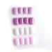 Laza 96 Pcs Colorful Fake Nails 4 Pack Lavender Violet Color Square Full Cover Short UV Coat Artificial Acrylic Nails - Pink Sunset 96 Count (Pack of 1) Pink Sunset