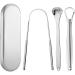 Tongue scraper 3 pieces stainless steel tongue cleaner tongue care tool for oral hygiene health fresh breath |Oral breath treatment - reusable tongue cleaning tools made of metal for
