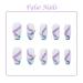 Shop Pearl False Nails - 24 Pcs Purple Press On Medium Coffin Nails for Women & Girls | Perfect for Parties & Salons - Buy Online on GoSupps.com