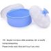2PCS Powder Puff Sponge Box Empty Portable Baby Talcum Dispensor Soft Baby Shower Powder Puff Box (Blue+Pink) - Buy Online on GoSupps.com
