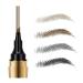 Jumbo Eyebrow Microblading Pen Hair-like Strokes to Mimic Real Hairs Dual-ended Liquid Brow Microfilling Marker by Linble (#02 Deep Brown)