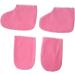 DOITOOL 6 Pairs Paraffin Wax Mitts Spa Treatment Mitt Gloves Spa Paraffin Wax Booties Hand and Foot Liners Cloth Booties Moisturizing Gloves Overnight Mittens Pink Bath Mat Work - Buy Online on GoSupps.com