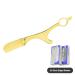 Ergonomic Gold Razors with 20 Blades for Beard Moustache Underarm and Bikini Hair Removal | Manual Shaving Knife & Eyebrow Trimmers - International Shipping Available - Buy Online on GoSupps.com