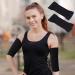 Buy Hotmnty Slimming Compression Arm Sleeves 2 Pair Black + Light Apricot | Effective Upper Arm Shaper & Massage Gear for Weight Loss - Buy Online on GoSupps.com