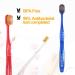 Ebisu Premium Care Toothbrush - Extra Soft Double Layered Bristles - BPA Free - 3 Colors - Adult Size (4 Pack) - Buy Online on GoSupps.com