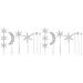 Holibanna Clip Hair Accessories 2 Sets Star Moon Rhinestone Bobby Bridal Wedding Hair Crystal Hair Barrettes Fashion Headpieces for Women Teens Girls Elegant Hair Accessory Bridal Hair Womens