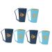 STOBAZA 6 Pcs mouthwash Cup Toothpaste Cup Holder Kids Toothbrush Cup Bathroom Tooth Brush Cups Unbreakable Cup Cartoon wash Cups Toothbrush Tumbler Lovers or Lightweight Toothbrush Holder Assorted Colorx3pcs 12X8.5X10.5CMx3pcs