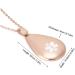 Rose Gold Teardrop Pendant Medical Alert Necklace for Women - Free Engraving - Buy Online on GoSupps.com