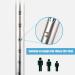 Aluminum Ergonomically Stable Four Legged Small Base Walking Cane with Non Skid Tips Silver Star of Light - Buy Online on GoSupps.com