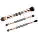 Lujiaoshout 6PCs Double Ended Eyeshadow Brush Set - Professional Black Makeup Brushes for Eyes & Cosmetics Accessories - Buy Online on GoSupps.com